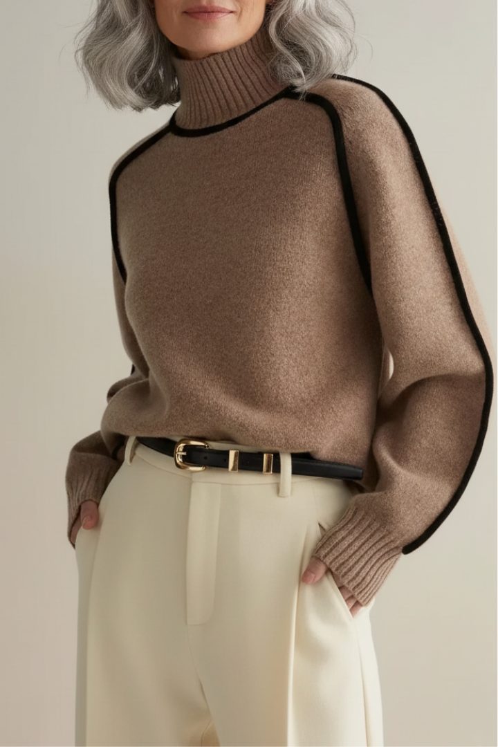 Élise – Pull raffiné à col roulé