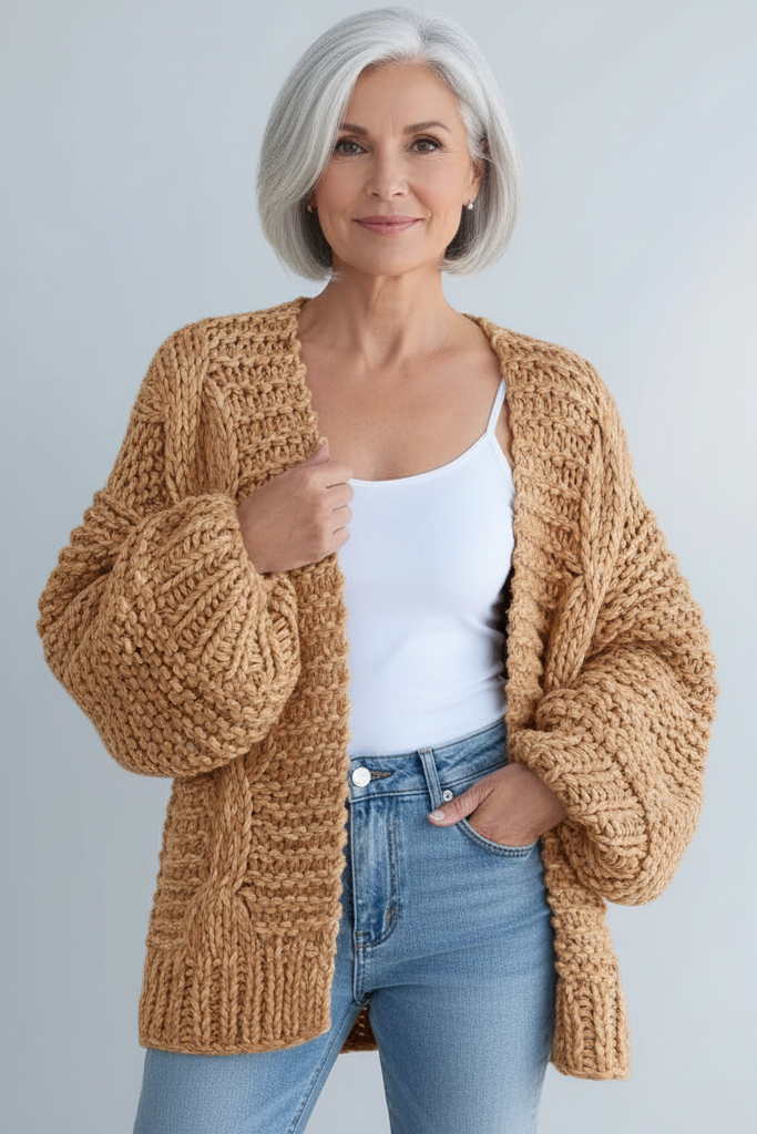 Eva – Cardigan Élégant en Laine