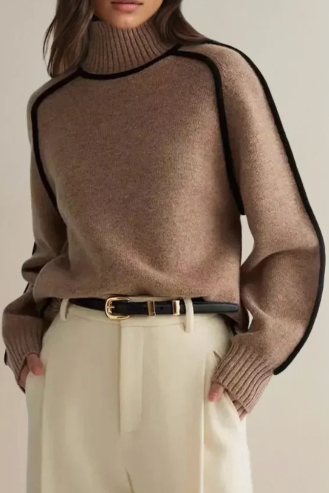 Élise – Pull raffiné à col roulé